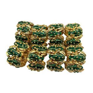 Mike & Ally Enamel Frog Napkin Ring Holders